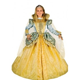 FIORI PAOLO 26296 Déguisement de princesse doré pour Carnaval 4-5 anni Oro/Azzurro