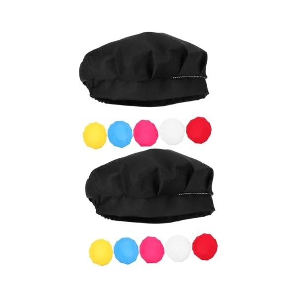 Holibanna 18 Pièces Tabliers De Chapeau De Chef Accessoires De Cosplay Enfant En Bas Âge Costume De Chef Chapeau En Tissu Fou