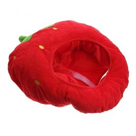 Abaodam 3 Pièces Couvre-Chef Capuche Fraise Coiffe Fraise Chapeau Drôle Costumes Pour Adultes Tenues DÉté Costume Pour Enfan