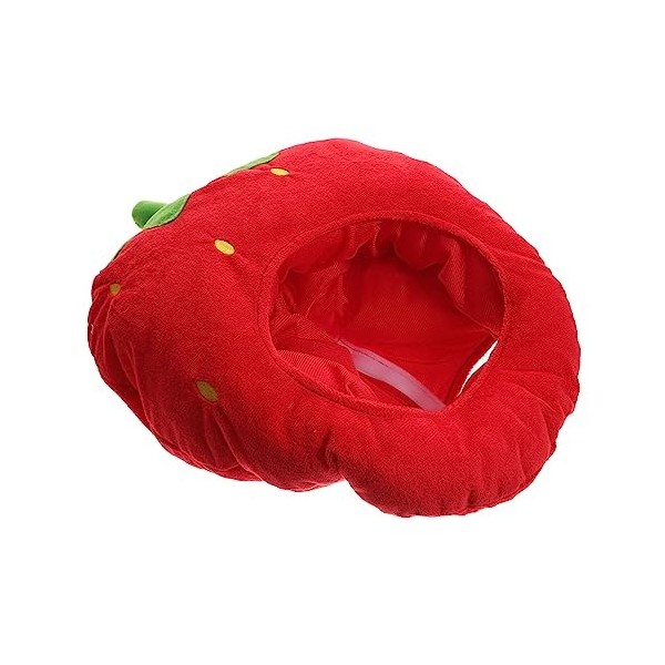 Abaodam 3 Pièces Couvre-Chef Capuche Fraise Coiffe Fraise Chapeau Drôle Costumes Pour Adultes Tenues DÉté Costume Pour Enfan