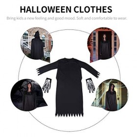 TOYANDONA Cape De Faucheuse 1 Set Halloween Grim Costume Halloween Accessoires Cosplay Costume Mort Fantôme Costume pour Enfa