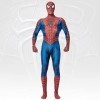 AHSLIZI Costume de super-héros Spiderman pour adulte Miles Morales - Costume de fête sur le thème du film - Spandex - Impress