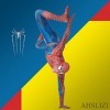 AHSLIZI Costume de super-héros Spiderman pour adulte Miles Morales - Costume de fête sur le thème du film - Spandex - Impress