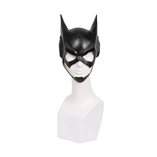 Halloween Masque Déguisement Cosplay Costume Latex Casque Noir Complet tête Masque pour Adulte Femme Réplique Accessoire