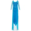 Katara 1768 - Déguisement dElsa Reine des Neiges - Robe de Princesse pour Adultes Costume de Cosplay - Taille M, Bleu