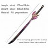 NURCIX Épée Anime Japonaise, Modèle de Arme en PU 100CM, Samouraï Ninja Katana, Prop de Cosplay Genshin Impact, Accessoires p