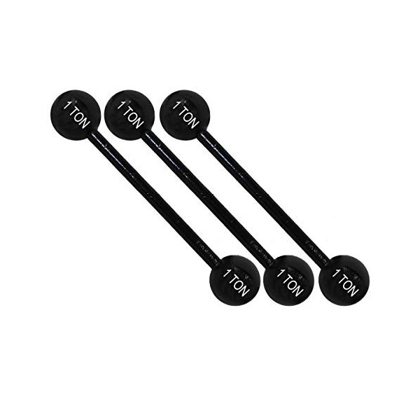 Lot de 12 haltères gonflables noirs – Accessoire de déguisement pour la plage – Inscription : « 1 tonne » – 120 cm de long