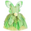 Foanja Tinkerbell Déguisement Robe avec Ailes Filles Fées Tinkerbell Tulle Paillettes Robes de Soirée Cosplay Halloween Carna