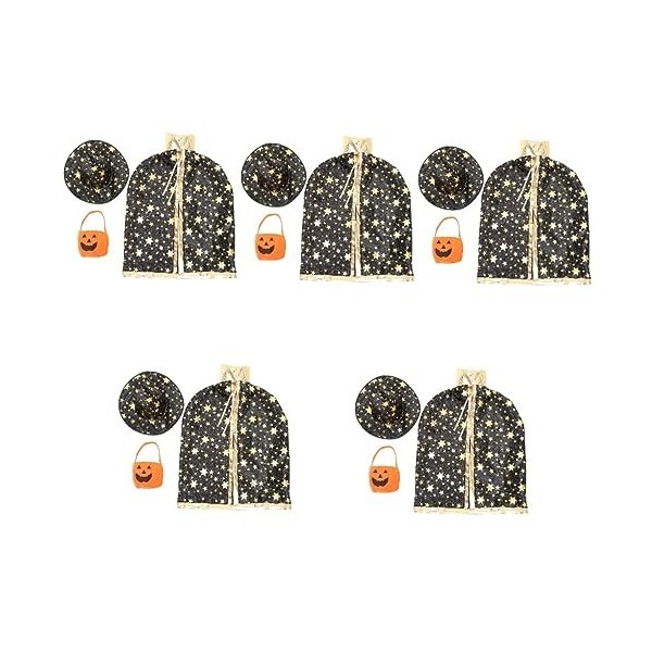 Abaodam 5 Ensembles Noël Enfants Cosplay Garçons Panier Chapeau Créatif Motif Tenues Comprennent Assistant Festif Garçon Masc