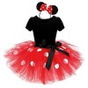 Costume petite souris - robe - costume - minnie - justaucorps - carnaval - halloween - tutu - tulle - bandeau - accessoires -