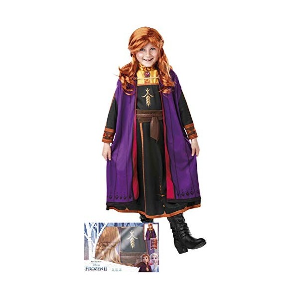 Déguisement Anna™ Frozen 2 avec Perruque pour Fille M3- 5/6 Ans 