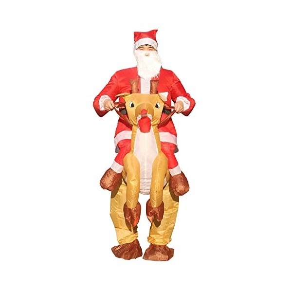 F Fityle Costume gonflable de Noël Accessoires légers Costume dexplosion de déguisement pour décorations, Gingerbread Man