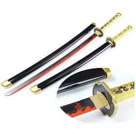 Uvency Tsugikuni Yoriichi, Accessoire de Déguisement DÉpée de Samouraï, Jouet DArme DAnime Katana Japonais/76Cm/29.92In
