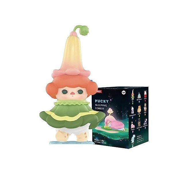 POP MART PUCKY Sleeping Forest Series 1 Boîte de 6,3 cm Personnage articulé Premium Design cadeaux pour femmes Fan-Favorite B