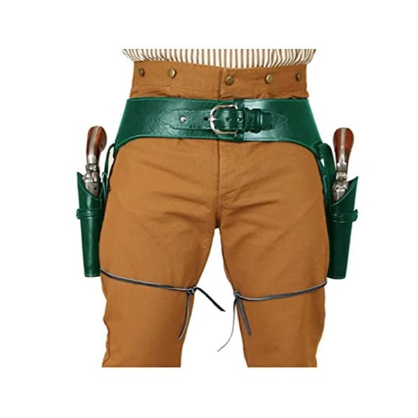 Médiéval Gun Holster, Revival Steampunk Pirate Ceinture Pistolet Pistolet Holster, Sash Cowboy Costume Kit Revolver Accessoir