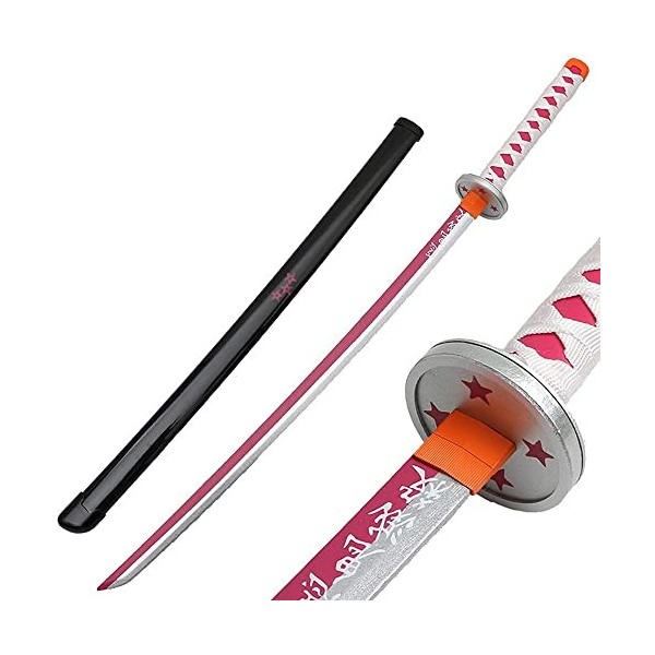 BOCbco Sword Slayer Jeu de Rôle Samurai Sword, Agatsuma Zenitsu Sword, Accessoires DHalloween Pour LÉpée de Jeu de Rôle Dki