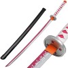 BOCbco Sword Slayer Jeu de Rôle Samurai Sword, Agatsuma Zenitsu Sword, Accessoires DHalloween Pour LÉpée de Jeu de Rôle Dki