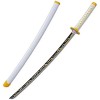 BOCbco Sword Slayer Jeu de Rôle Samurai Sword, Agatsuma Zenitsu Sword, Accessoires DHalloween Pour LÉpée de Jeu de Rôle Dki