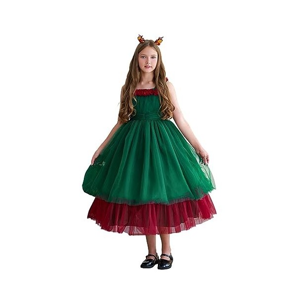 Xiaojiu 1er Noel Deguisement Pere Noel Bebe Fille Deguisement Sorciere 3 Ans,Robe Noir Robe Pull Fille Déguisement Halloween 