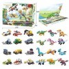 KETOY Calendrier de lAvent 2023 pour enfants - 24 jouets de Noël avec voiture - Insectes - Animaux dinosaures - Briques de c