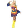 NET TOYS Robe Hippie années 70 S 38/40 Costume de Baba Cool Vintage années 60 Flower Power Robe pour Femme soirée à thème rét