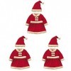 TOYANDONA 3 Pièces Bébé Rôle Santa Tenue Enfants Chapeau de Noël avec pour Festivalcm Noël Fille Costume Velours Et Enfants V