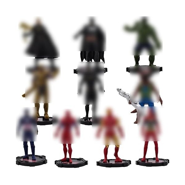 Set De Figurines Hero 10 Pièces Spider Figurine,Modèle De Personnages Anime pour Jouets Mini Cake Toppers Voiture Intérieur A