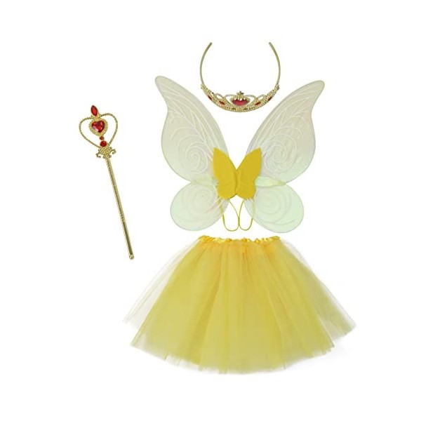 Yokam Magic Fairy Stick, bâton Brillant, Accessoires de Costumes, Girls de fête for Les Enfants Habillage Costume Butterfly T