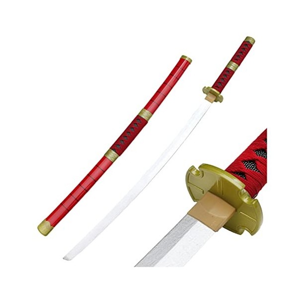 NIANXINN Épée Samurái Roronoa Zoro dAnime avec vanne, épée Katana en bois, accessoires pour armes, jouet dépée Ninja dAnim