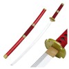 NIANXINN Épée Samurái Roronoa Zoro dAnime avec vanne, épée Katana en bois, accessoires pour armes, jouet dépée Ninja dAnim