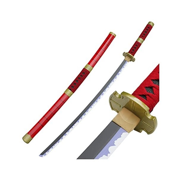 NIANXINN Épée Samurái Roronoa Zoro dAnime avec vanne, épée Katana en bois, accessoires pour armes, jouet dépée Ninja dAnim