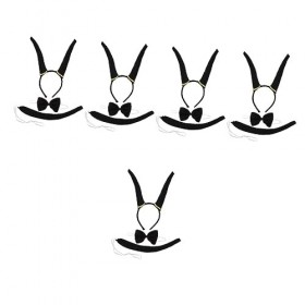 ABOOFAN 5 Sets Devil Costumes Accessoires Accessoire Animal Dress Hairband Photo Bowtie Ties Hairbands Pratique Chèvre Costum