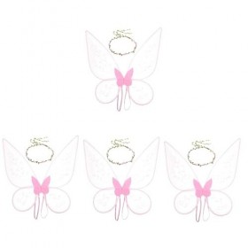 Totority 4 Ensembles DAccessoires De Bal Robes Pour Enfants Vêtements Pour Adolescentes Accessoires De Cosplay Ailes De Fée 