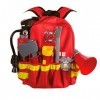 Tachan Sac à Dos de Pompiers avec 6 Accessoires de Jeu, 746T00534, Rouge