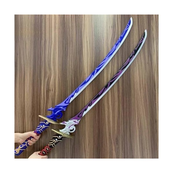 NURCIX Épée Prop pour Halloween Cosplay, Genshin Impact Ninja Katana, Sword Samouraï Anime Japonais, Jouets Sabre en PU 105CM