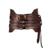 USUWE Médiéval Vintage Large Ceinture Accessoires de vêtements Ceinture réglable pour Les Accessoires de scène Cosplay Costum