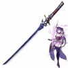 NURCIX Épée Anime Japonaise, Sword Réplique de Genshin Impact, Prop Accessoire de Halloween Cosplay, Samouraï Ninja Katana en