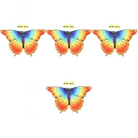 TOYANDONA Déguisement De Fée 4 Ensembles Performance Décor Costume Halloween Cape Filles Décoratif Fête Papillons Aile Robe C