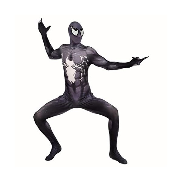 Enfants Venin Cosplay Body Aldult Halloween Costume Unisexe Impression 3D Halloween Enfants Super-héros Déguisement Zentai Co