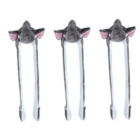 ibasenice 3 Pcs Chapeau Casque Antibruit en Peluche Capuchon doreille Animal Capuchon DÉléphant en Peluche Capuchon DOreil