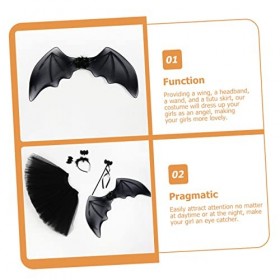 ABOOFAN Enfant 4 Ensembles Halloween Chapeaux Décor Diable Accessoires Costume Conçu Fille Mascarade Costumes Cosplay Avec En