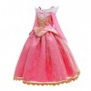 Emin Robe princesse Aurora pour fille avec accessoires pour enfant - Belle dormante - Robe de princesse - Pour Noël, annivers