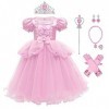 Robe Cendrillon pour petite fille - costume de princesse Sofia, Raiponce - robe de conte de fées pour cosplay, Halloween, car