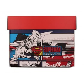 SD toys - Superman, Boîte avec Couvercle pour Bandes dessinées, Rouge, 22 x 30 x 41 cm
