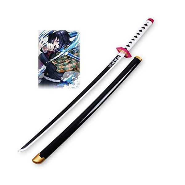 SAKLHDOQ Épée Ninja Samurai Anime avec Fourreau, Accessoires d Arme d épée Katana de Jeu de rôle Anime Ninja Sword Toy, Hal