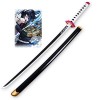 SAKLHDOQ Épée Ninja Samurai Anime avec Fourreau, Accessoires d Arme d épée Katana de Jeu de rôle Anime Ninja Sword Toy, Hal