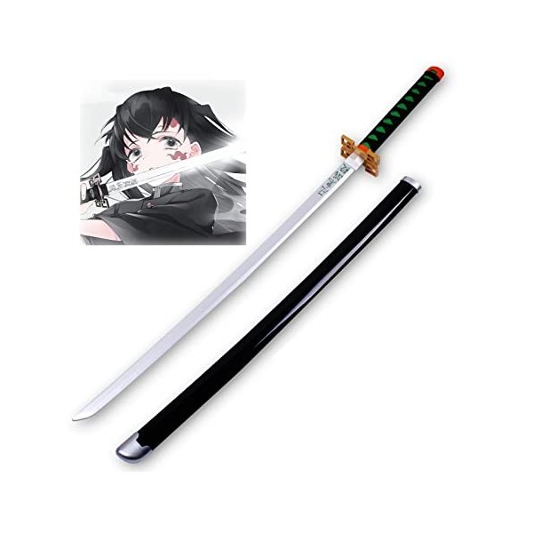 SAKLHDOQ Épée Ninja Samurai Anime avec Fourreau, Accessoires d Arme d épée Katana de Jeu de rôle Anime Ninja Sword Toy, Hal