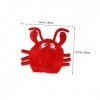 Abaodam 3 Pièces Prop Mer Court Anniversaire Costume Enfant Carnaval Crabe Accessoire Enfants En Peluche Couvre-Chef Jouets J