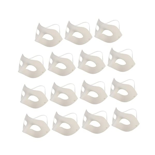 Masques En Papier Blanc Bricolage Demi-Masques De Mascarade Non