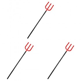 Haloppe Lot de 3 accessoires pour arme dHalloween - Faucille de démon - Fourchette - Accessoire robuste - Taille unique